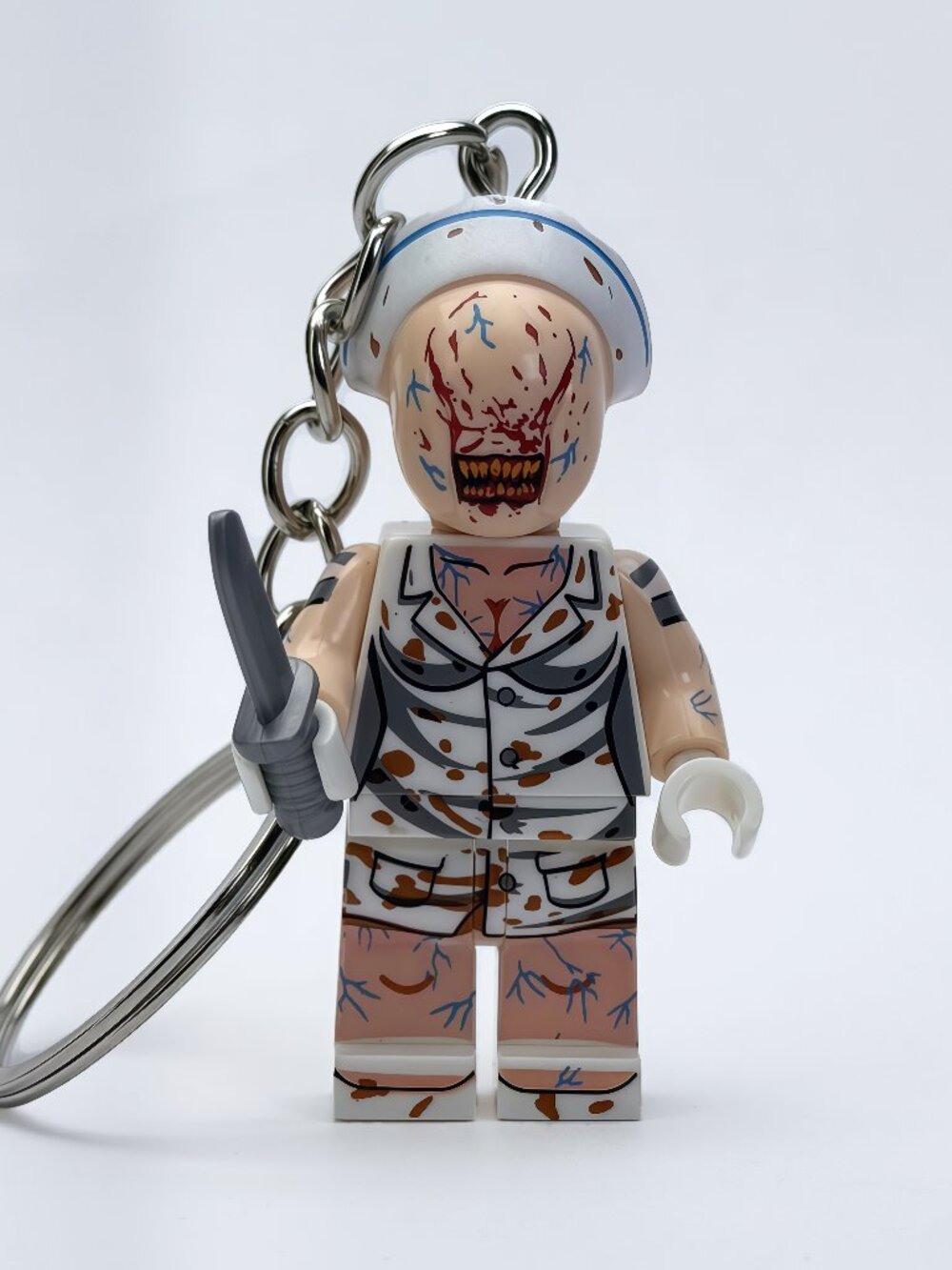 Silent Hill Nurse Horror Minifigure Keychain Custom Collectible Figure